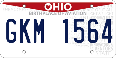 OH license plate GKM1564