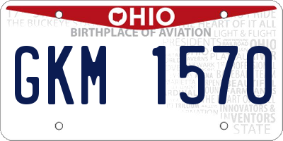 OH license plate GKM1570