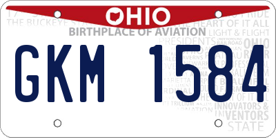 OH license plate GKM1584