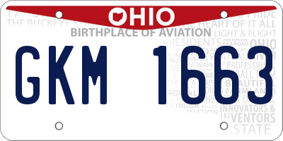 OH license plate GKM1663