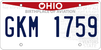 OH license plate GKM1759