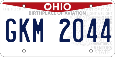 OH license plate GKM2044