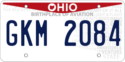 OH license plate GKM2084