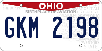 OH license plate GKM2198