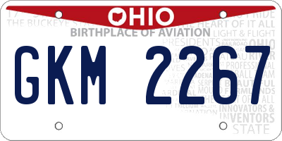 OH license plate GKM2267