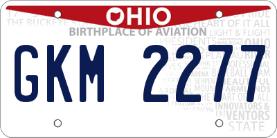 OH license plate GKM2277