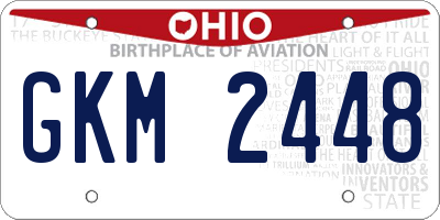 OH license plate GKM2448