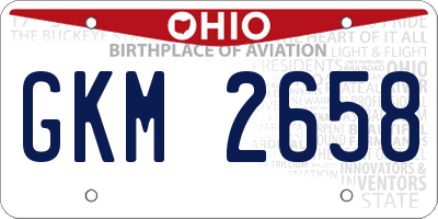 OH license plate GKM2658