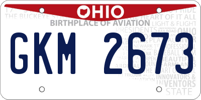 OH license plate GKM2673
