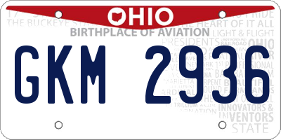 OH license plate GKM2936