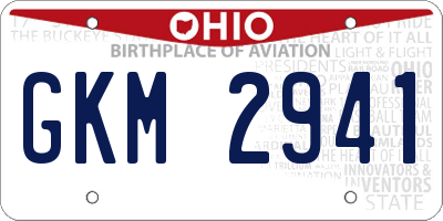 OH license plate GKM2941