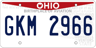 OH license plate GKM2966