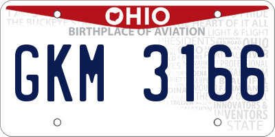 OH license plate GKM3166