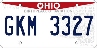 OH license plate GKM3327