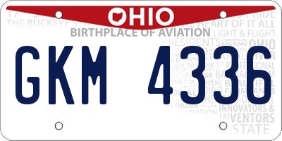 OH license plate GKM4336