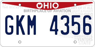 OH license plate GKM4356