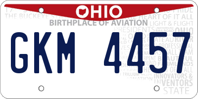 OH license plate GKM4457
