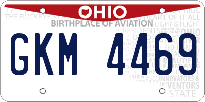 OH license plate GKM4469