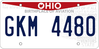 OH license plate GKM4480