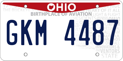 OH license plate GKM4487