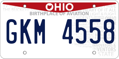 OH license plate GKM4558