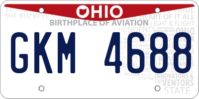 OH license plate GKM4688