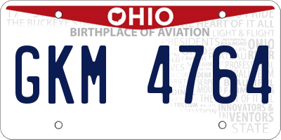 OH license plate GKM4764