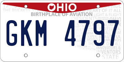 OH license plate GKM4797