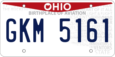 OH license plate GKM5161