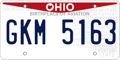 OH license plate GKM5163