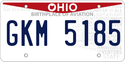 OH license plate GKM5185