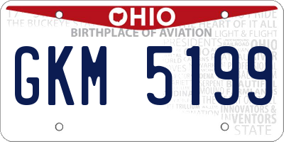OH license plate GKM5199