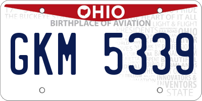 OH license plate GKM5339