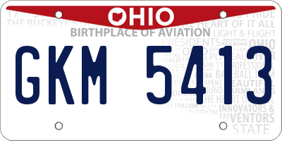 OH license plate GKM5413