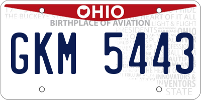 OH license plate GKM5443