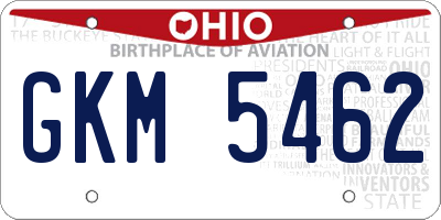 OH license plate GKM5462