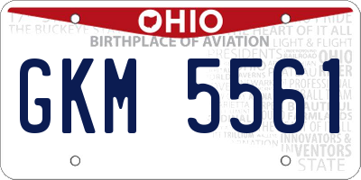 OH license plate GKM5561