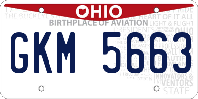 OH license plate GKM5663