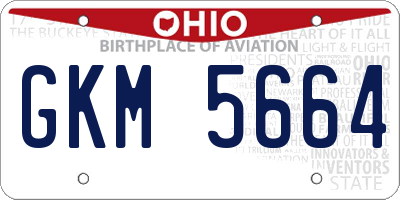 OH license plate GKM5664