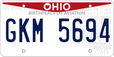 OH license plate GKM5694