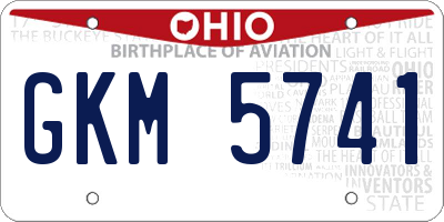 OH license plate GKM5741