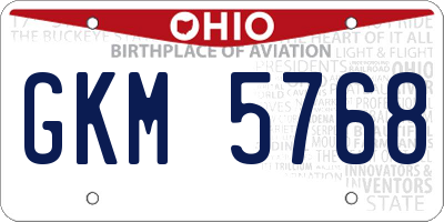 OH license plate GKM5768