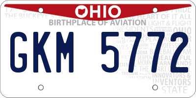 OH license plate GKM5772