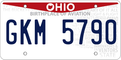 OH license plate GKM5790