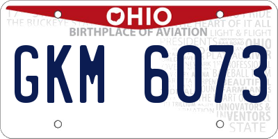 OH license plate GKM6073