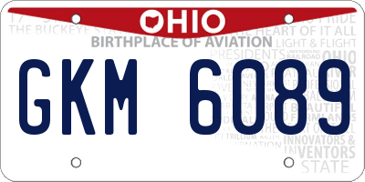 OH license plate GKM6089