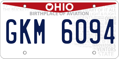 OH license plate GKM6094