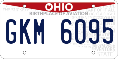 OH license plate GKM6095