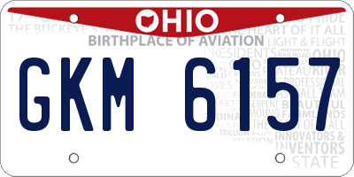 OH license plate GKM6157
