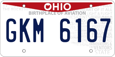 OH license plate GKM6167